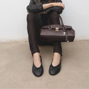 Mango Real Leather Ballet Flat 🖤 NWOT